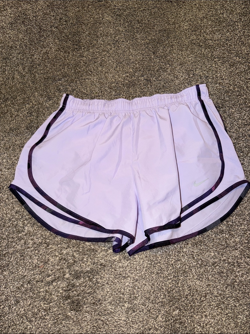 Nike Lavender Athletic Shorts with Dark Trim